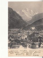 Interlaken 1906 mit Stabstempel Interlaken, Ambulant Nr. 15