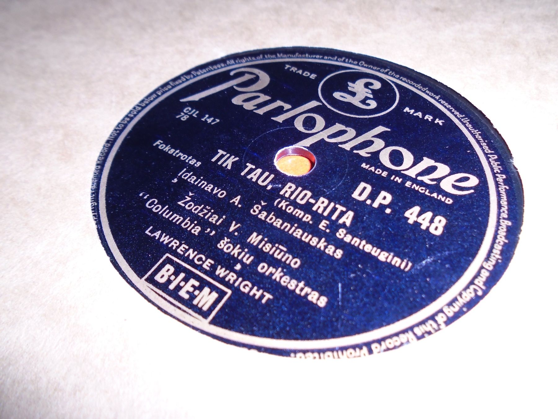 Schallplatten: DISQUES 78 TOURS – Gebraucht aus Lausanne von Leag 3