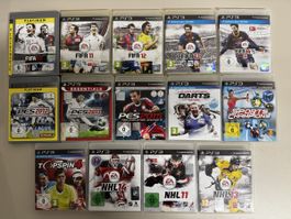 PlayStation 3 Spiele Konvolut, EA Sports, Konami, 14 Stück 