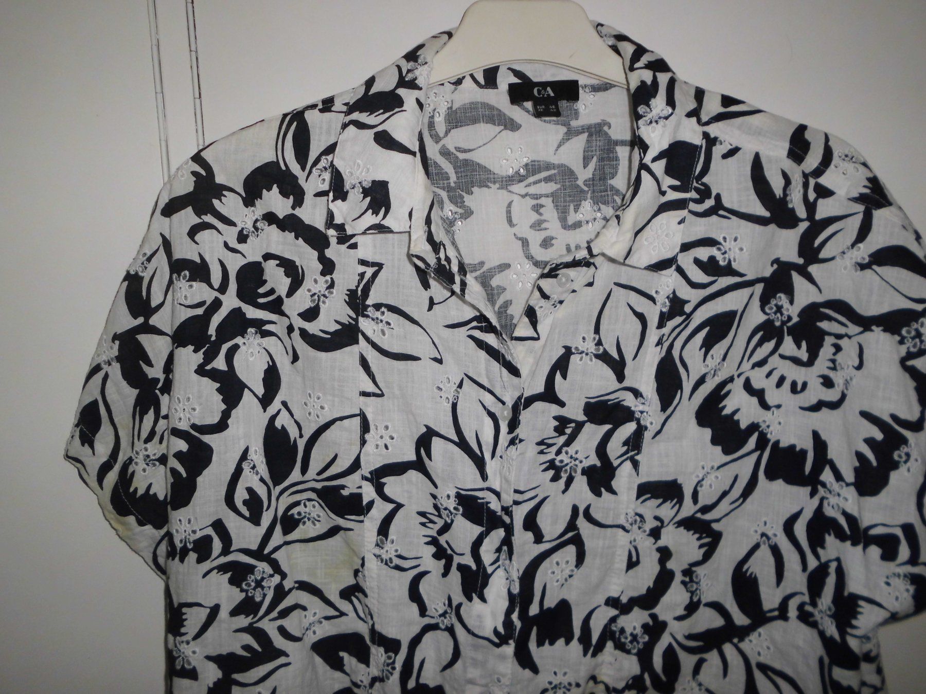 C&A Camicette: Blouse noire/blanches coton T. 46 – Nuovo (secondo la descrizione) da Marin-Epagnier venduto da Madja 1