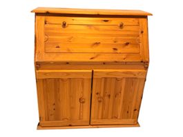 Sekretär Kiefer massiv Holz mit Klappe gebraucht Zustand