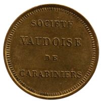 Jeton Société Vaudoise de Carabiniers Messing