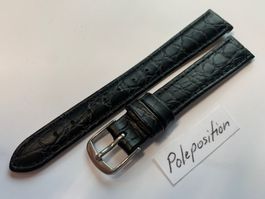 14mm Uhrenarmband Leder, schwarz, bracelet de montre