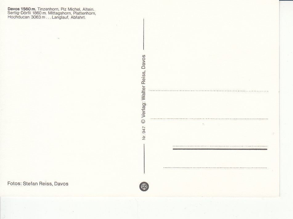 Cartoline postali: Davos 18 um 1995 – Usato da Bürglen TG venduto da StampGraf 1