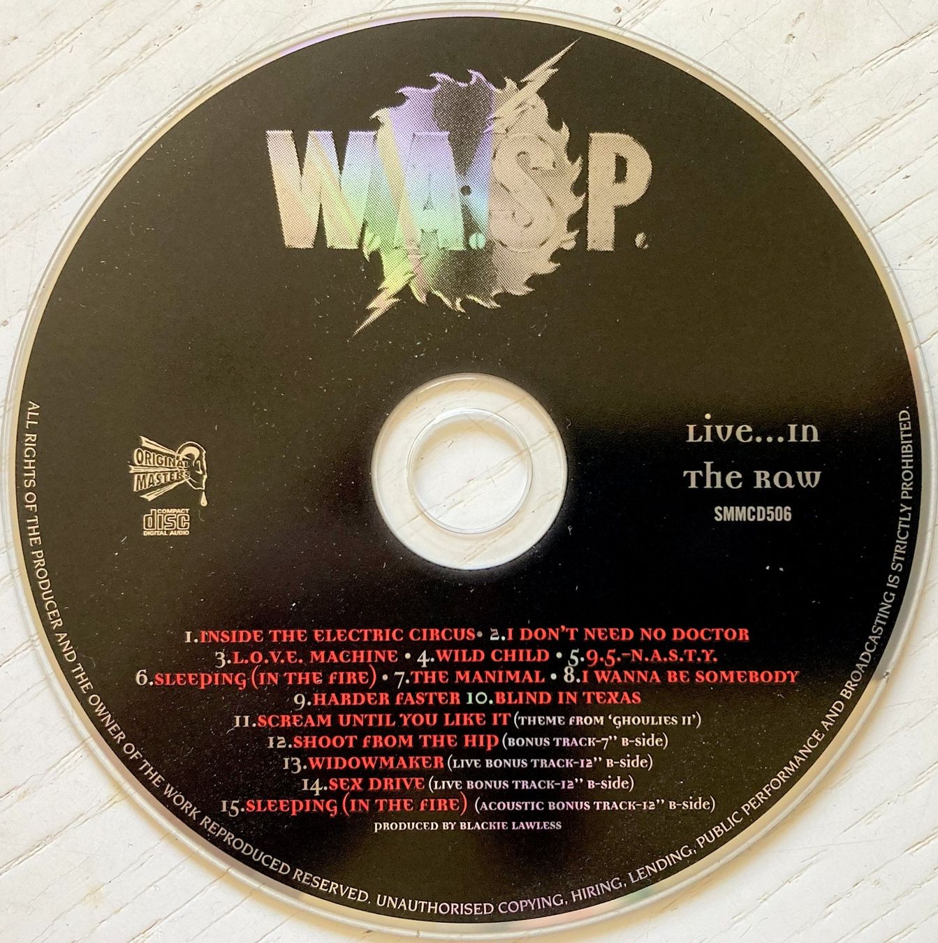 CD: W.A.S.P. - LIVE... IN THE RAW – Usato da Bottens venduto da hotter-than-hell 3