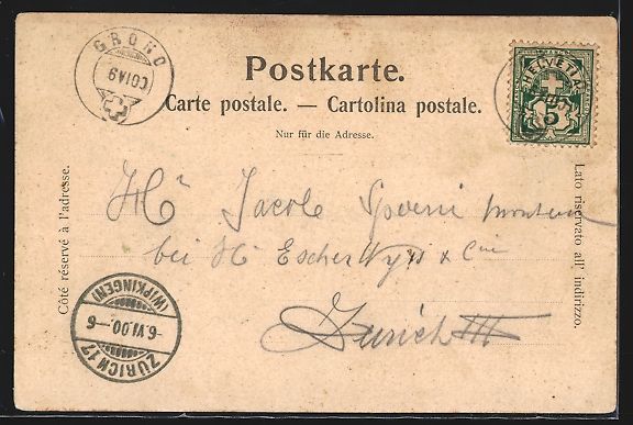 Cartoline postali: Bellinzona, Teilansicht mit Pizzo Claro – Usato da Berlin venduto da bartko-reher 1