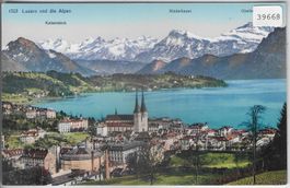Luzern und die Alpen - Litho