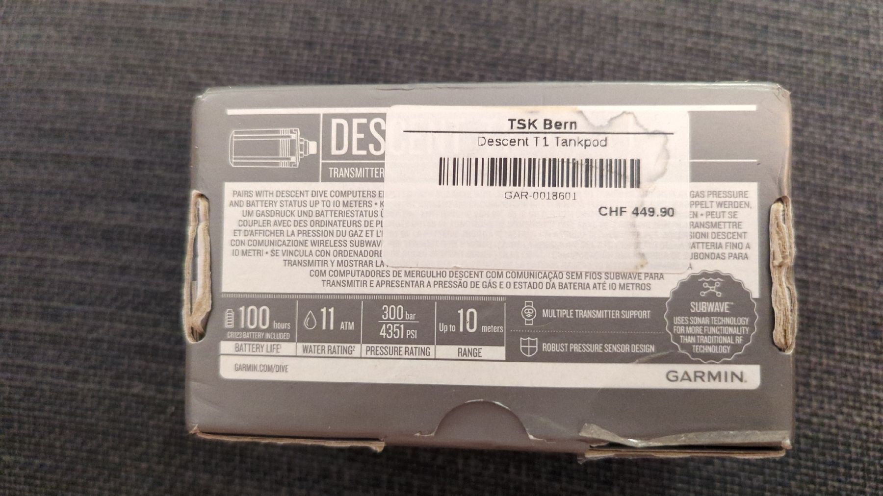 Bouteilles de plongée: Garmin Descent T1 Sender in OVP – D'occasion à Hermetschwil-Staffeln par netzmann 2