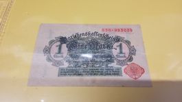 Historischer Darlehenskassenschein 1 Mark 1914 Top Zustand