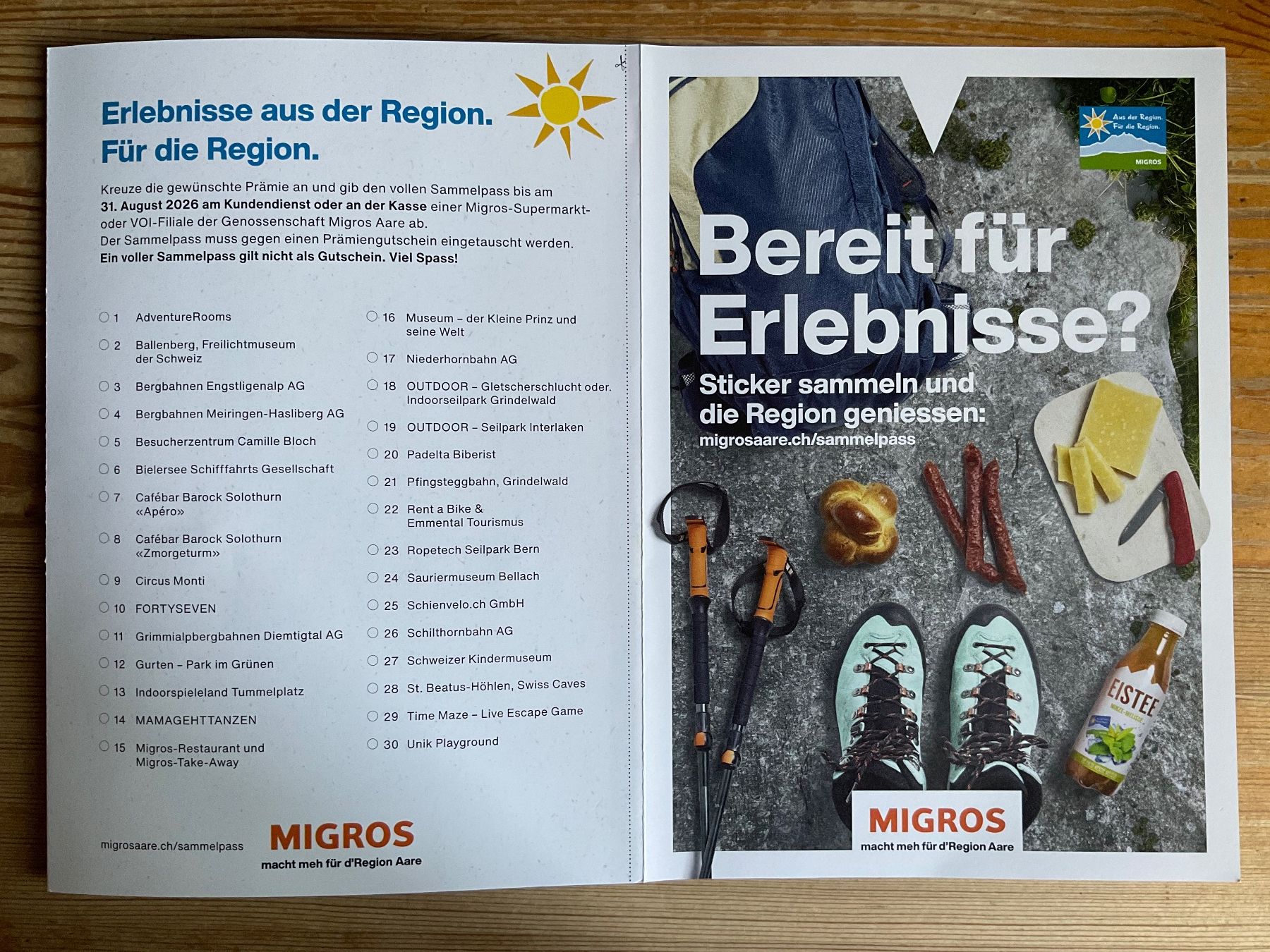 Migros Raccolte di bollini & punti: Migros Erlebnispass Sammelpass – Usato da Möhlin venduto da Claudia241 2