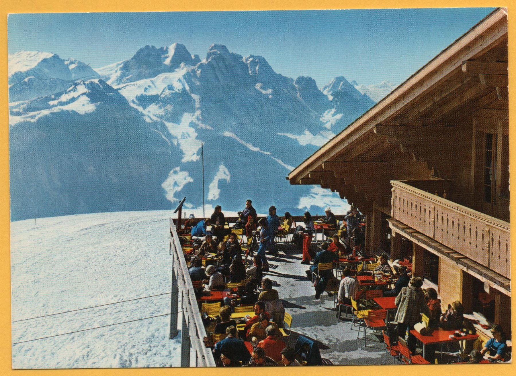 Cartoline postali: SCHÖNRIED Skigebiet, Berghaus Rellerligrat – Usato da Jona venduto da philajona