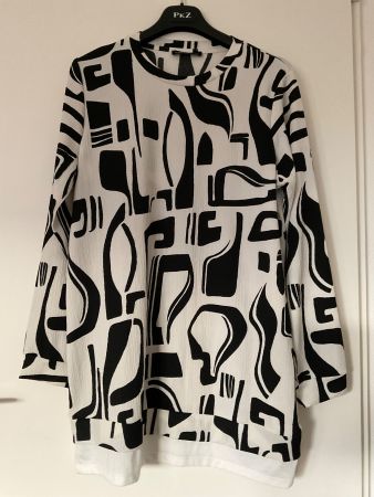 LC WAIKIKI Tunika Gr L neuwertig, schwarz/weiss