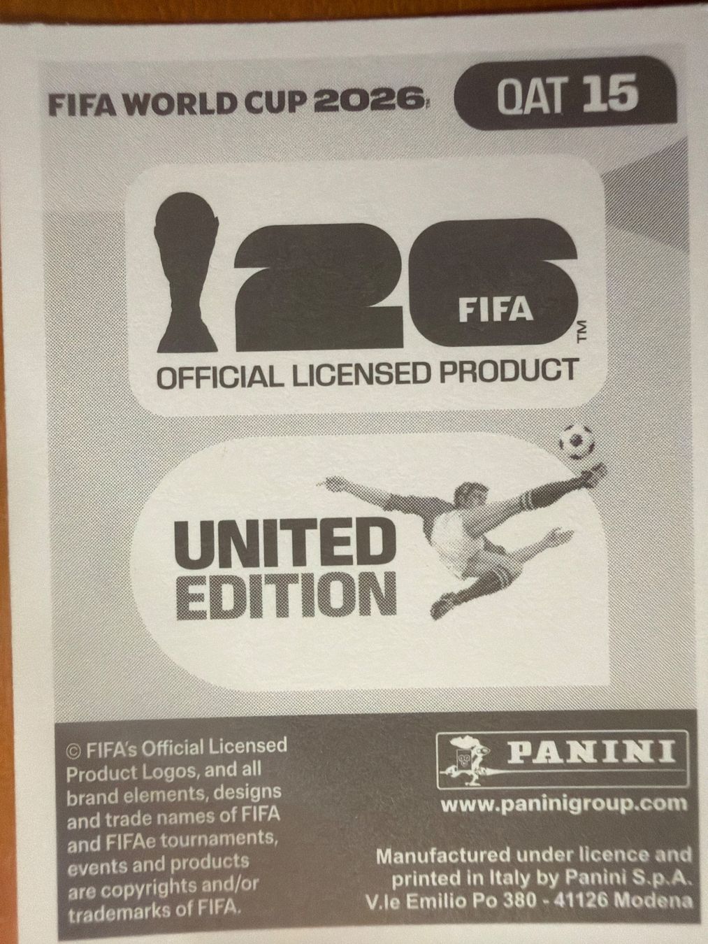 Panini Sammelbilder & Trading cards: Panini QAT15 – Neu (gemäss Beschreibung) aus Susten von Rechnun 1