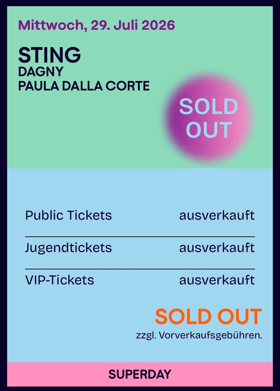 Biglietti: 2 Ticket Sting Stars in Town – Nuovo (secondo la descrizione) da Schaffhausen venduto da Safranzik