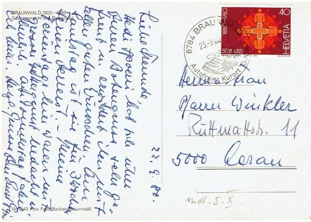 Cartes postales: Braunwald – D'occasion à Flims - Dorf par Stagediver 1