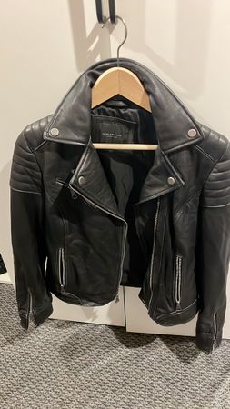 Lederjacke Marc New York schwarz Grösse M