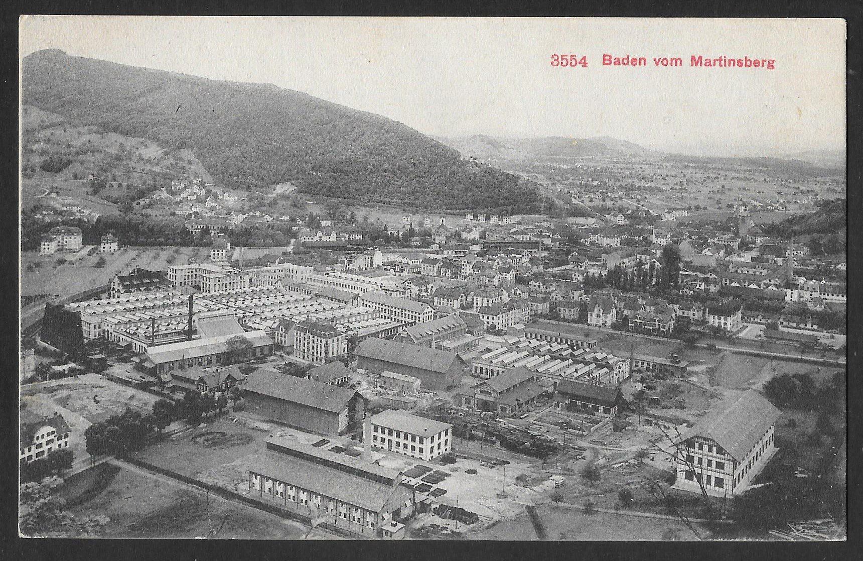 Ansichtskarten: Baden vom Martinsberg – Gebraucht aus Olten von clotaldi