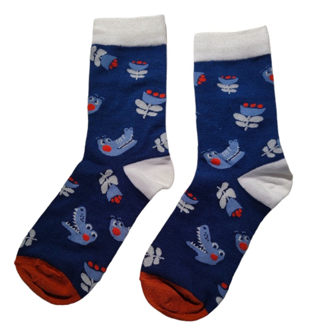 Socken: Socken Krokodil / Crocodile / Blumen / Flowers – Neu und originalverpackt aus Zürich von amysmith 1