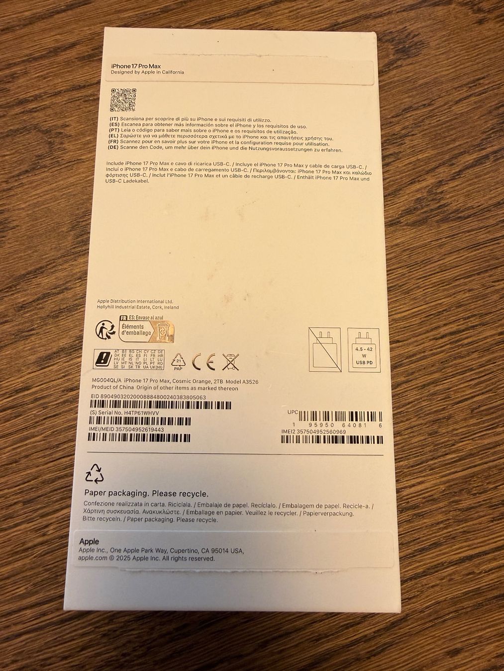 Apple Telefoni cellulari / Smartphones: Apple iPhone 17 Pro Max 2TB Cosmic Orange – Nuovo (secondo la descrizione) da Trimmis venduto da Kene_Design_Form 7