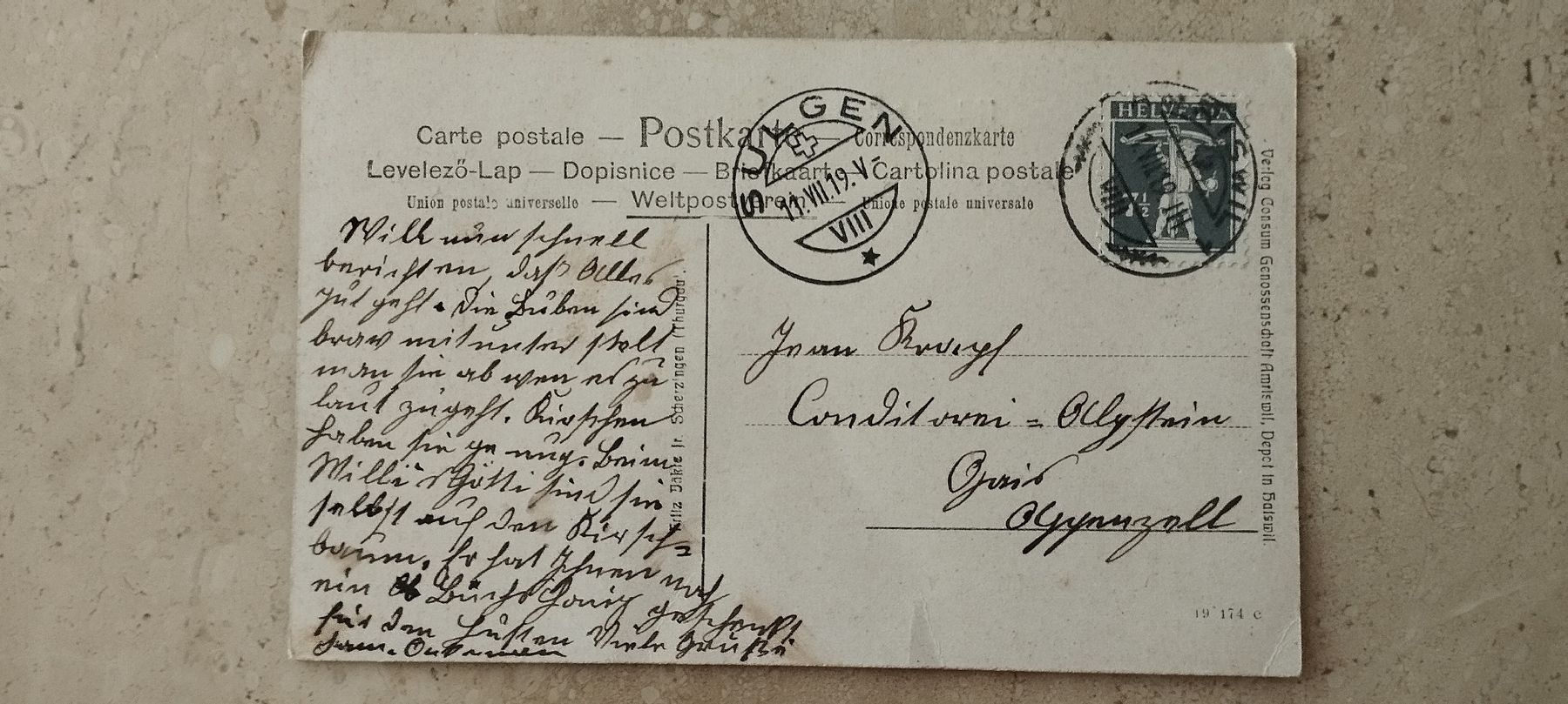 Cartes postales: Postkarte uralt  – D'occasion à Oberdorf SO par and_jxk2 1