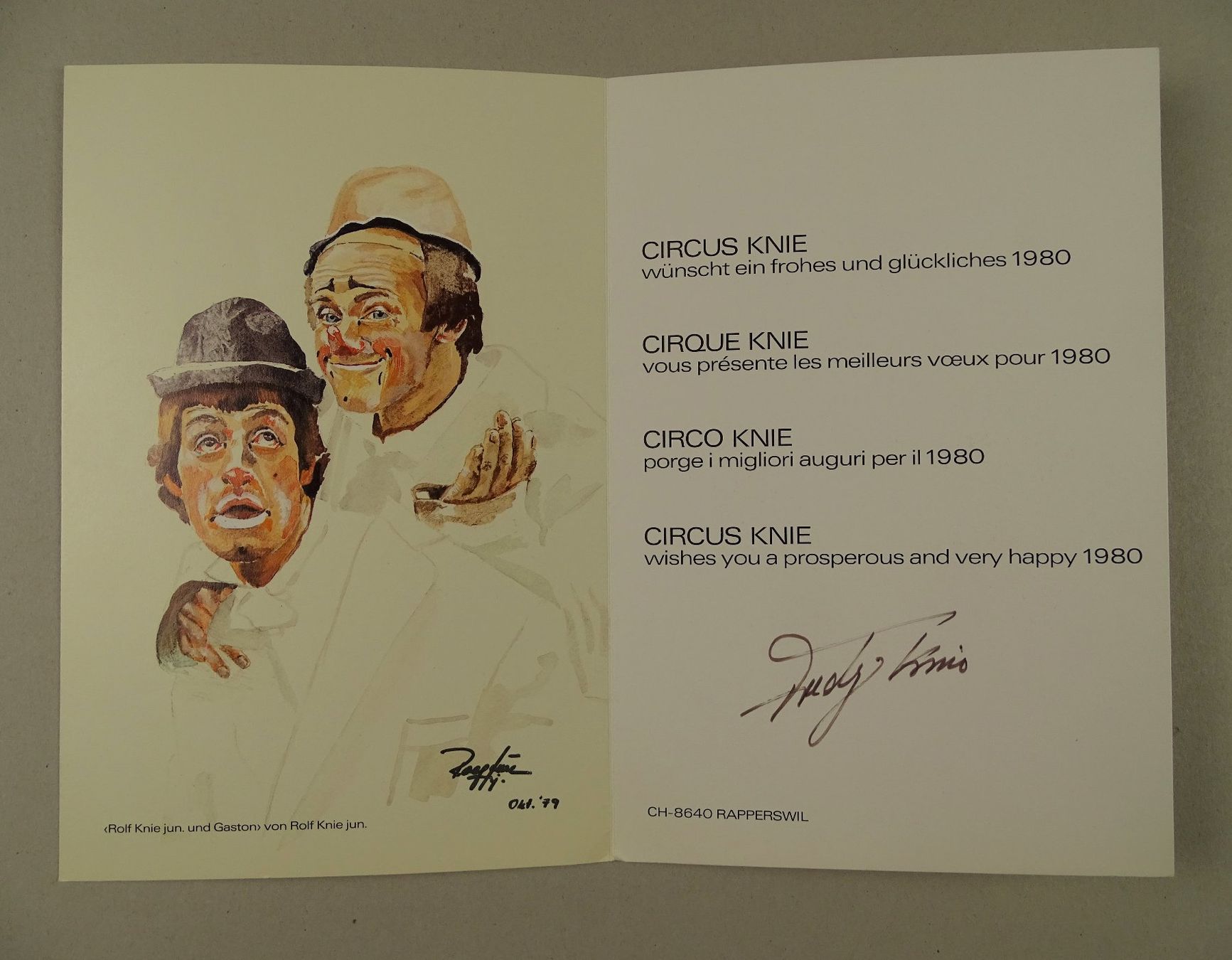 Libri: CIRCUS KNIE: BUCH & 6 KARTEN MIT AUTOGRAMMEN, AUTOGRAPHS – Usato da Grüningen venduto da Kartensammler 5