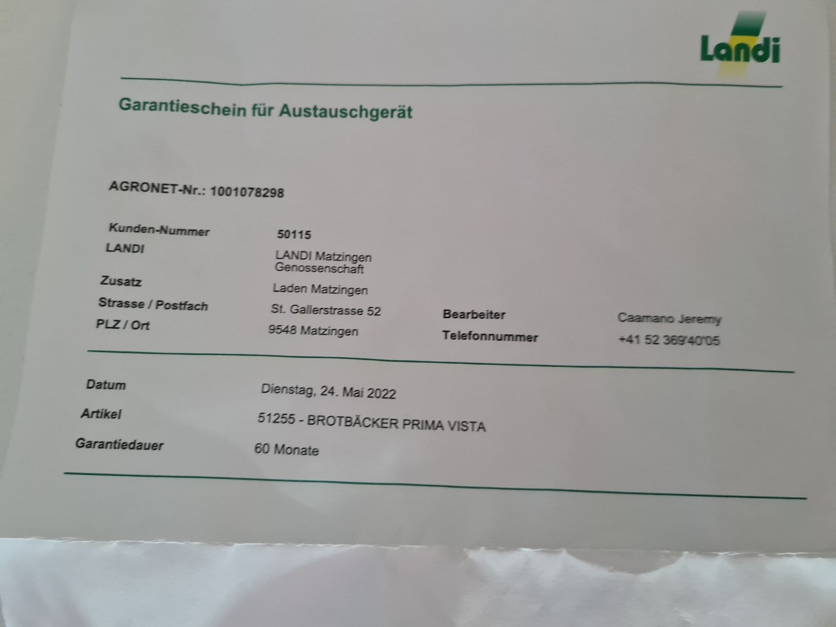 Appareils de cuisine: Brotbackmaschine – D'occasion à Waldkirch par Hypertenuse 4