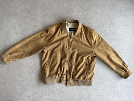Lederblouson Bugatti, Ziegenvelour, Gr. 54-56