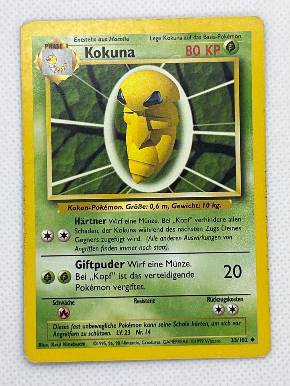Pokémon Sammelbilder & Trading cards: Kokuna Basis Set – Gebraucht aus Hinterkappelen von  1