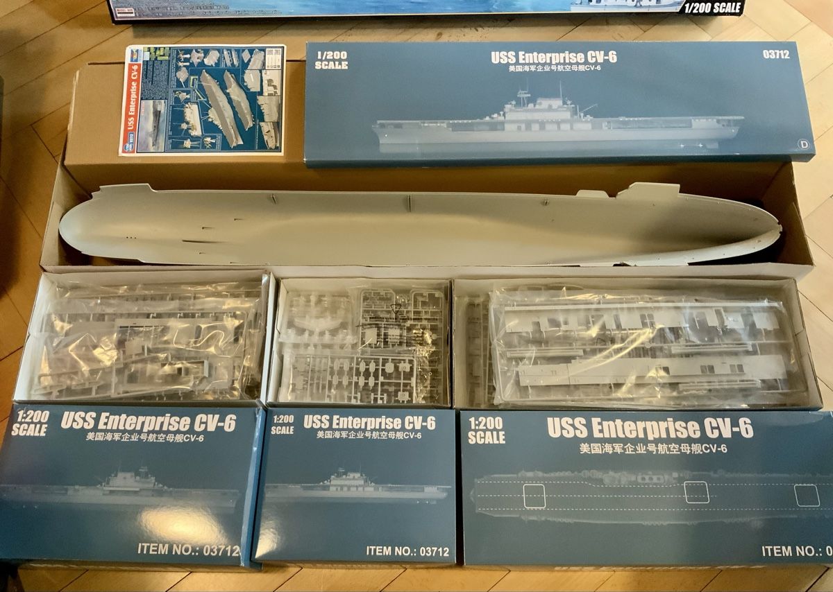 Kit di modellismo & Modellini statici: USS ENTERPRISE CV-6 MASSSTAB 1/200  – Nuovo e nell'imballaggio originale da Erlenbach i. S. venduto da MB-Next-Level 4