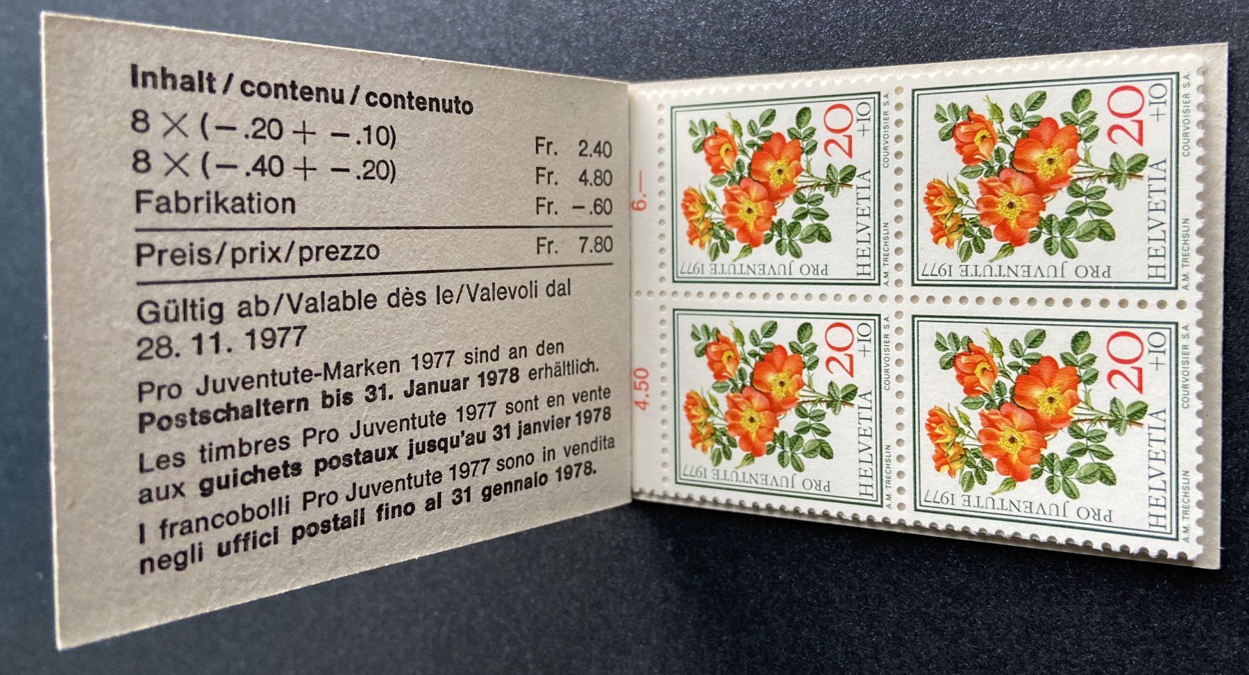 Tutti i francobolli: Pro Juventute-Markenheftchen 1976, 1977 postfrisch – Usato da Böckten venduto da Hansi36 4