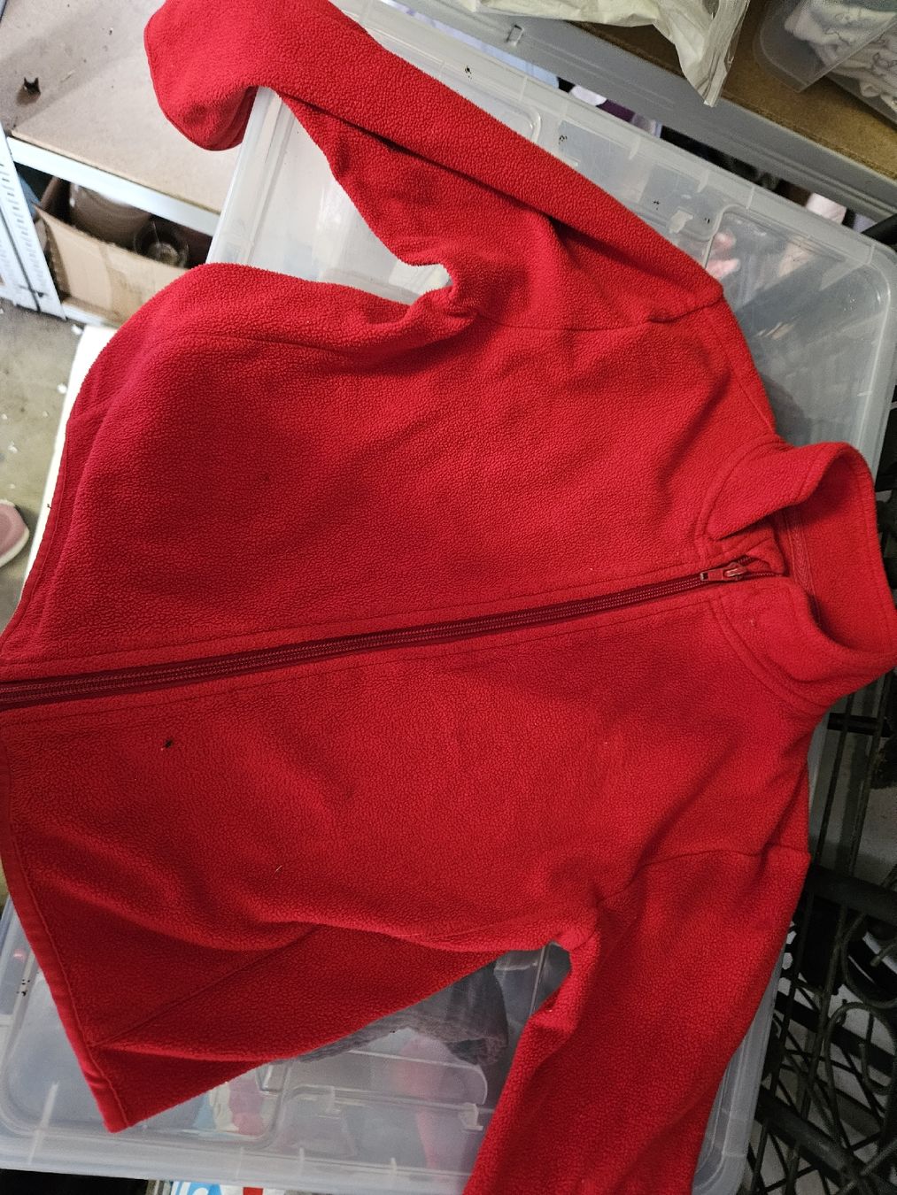 Giacche & Cappotti: Fleecejacke rot 110 – Usato da Bibern SO venduto da speikyta23