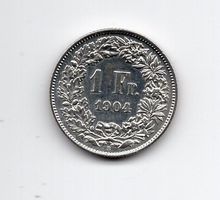 (1278) CH, 1 Franken 1904, Top stgl, Super