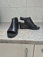 Camper Keilsandalen schwarz Leder Grösse 35 Nagelneu