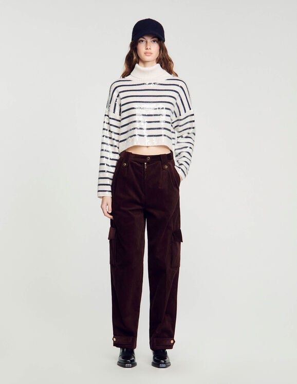 Sandro Pantaloni: SANDRO - CARGOHOSE - CHOCOLAT Orginalpreis 325.- – Nuovo e nell'imballaggio originale da Zürich venduto da luxuryoutlet1