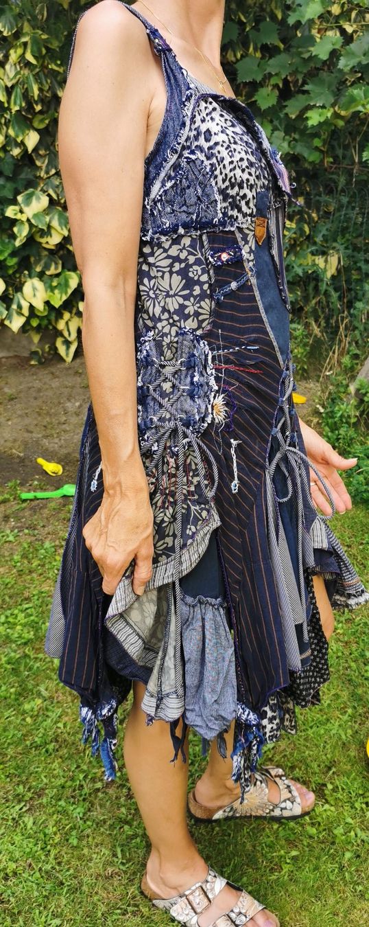 Vestiti: Ausgefallenes Patchwork-Kleid Gr. 38 – Nuovo (secondo la descrizione) da Naters venduto da felizb60 4