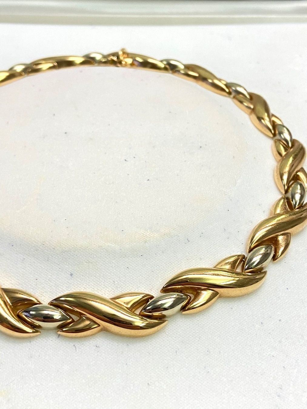 Cartier Catenine: Cartier Collier Arabesque or rose et blanc – Usato da Pully venduto da Occasions-luxe.Golay 1
