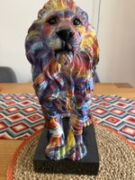 Löwenfigur farbig modern Sammlerstück Dekoration