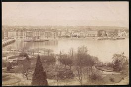 Fotografie Genf, Blick nach der Stadt mi