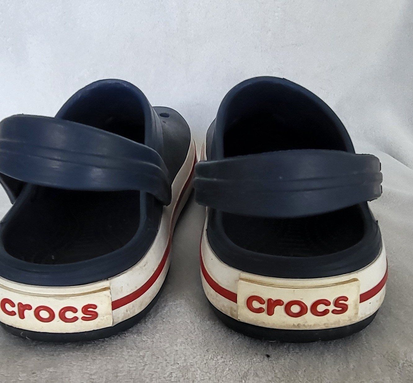 Crocs Scarpe per ragazzi: Crocs, Navy Blau Weiss Rot gestreift – Usato da Bremgarten venduto da im02 3