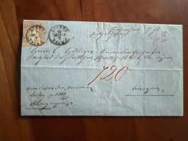 1862  Strubel 25g auf Brief von Luzern (G67)