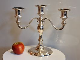 WMF Kerzenleuchter 3-armig versilbert antik