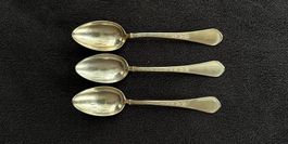 3 Löffel Silber 800 gemustert