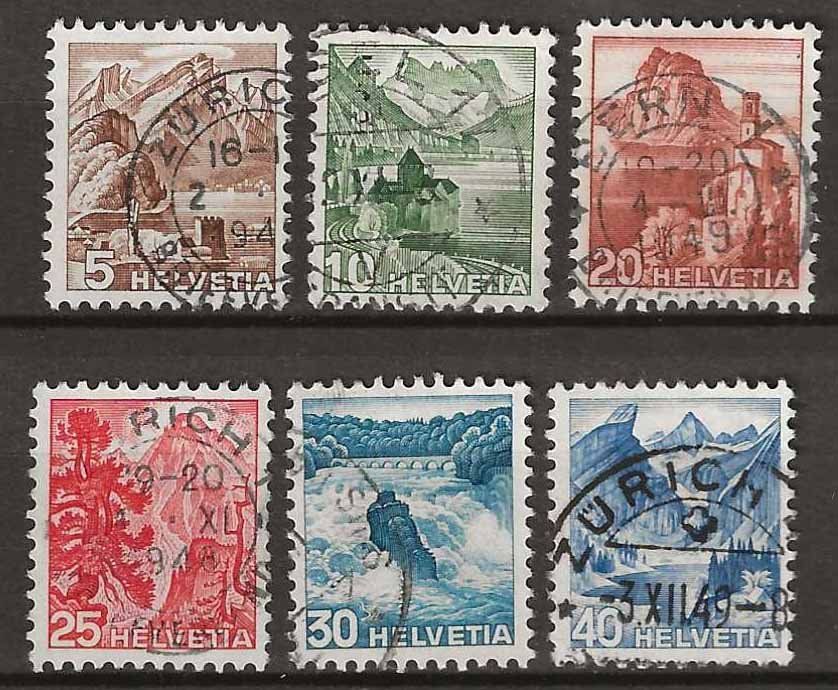 Tutti i francobolli: CH285 - Paysages 1948 obl. – Usato da Trélex venduto da Phil_Albert
