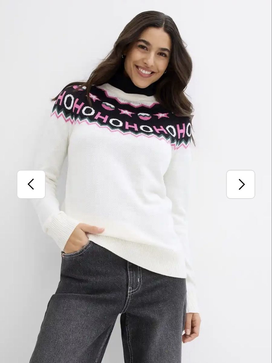 Pullover & Sweatshirts: Pullover mit Weihnachtsmotiv cremeweiß norwegermuster – Neu (gemäss Beschreibung) aus Grächen von Walterli_88 3
