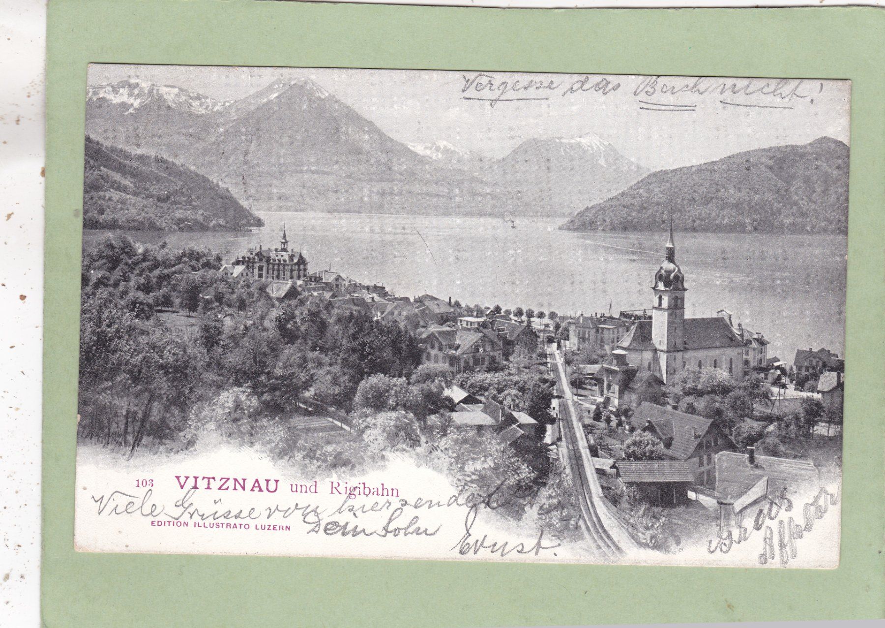 Cartoline postali: Vitznau und Rigibahn 1903 – Usato da Herisau venduto da Lisegrat2008