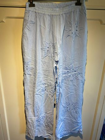 LEICHTE STOFF HOSE,HELLBLAU