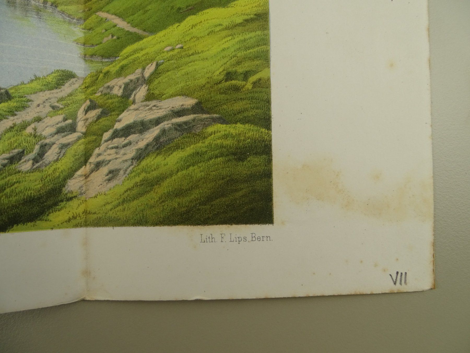 Incisioni: LUCENDRO-SEE, PANORAMA 1872 – Usato da Grüningen venduto da Kartensammler 2