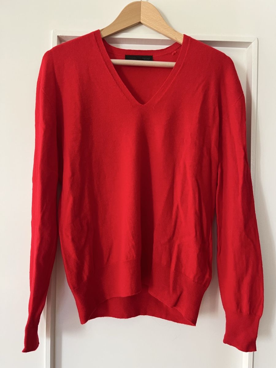 Zara Maglioni & Felpe: Zara bright red sweater 100% wool – Nuovo (secondo la descrizione) da Lausanne venduto da NoraPlethora