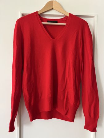 Zara bright red sweater 100% wool