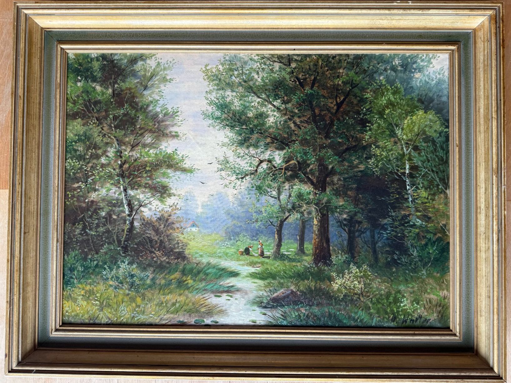 Dipinti: Gemälde Landschaft signiert Walter – Usato da Subingen venduto da ArtBead 1